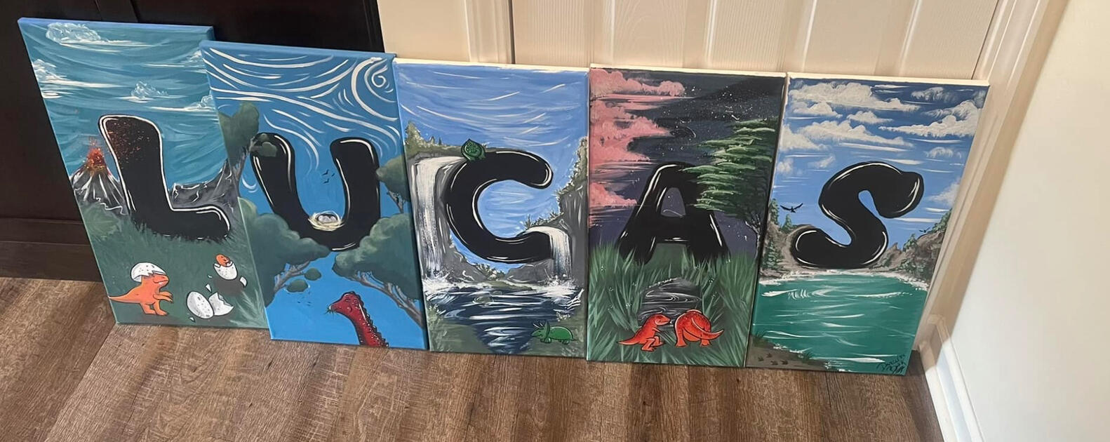 Custom canvas nursery room painting