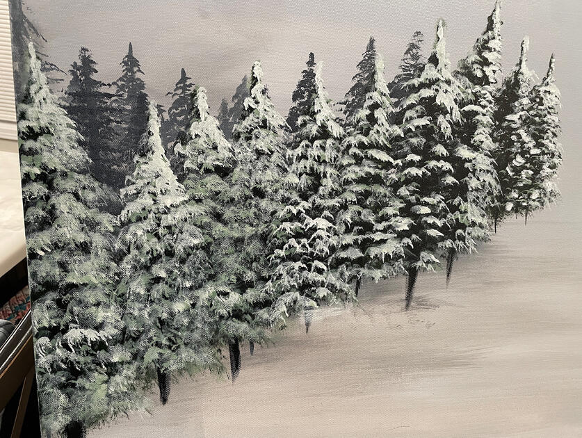 Custom canvas painting