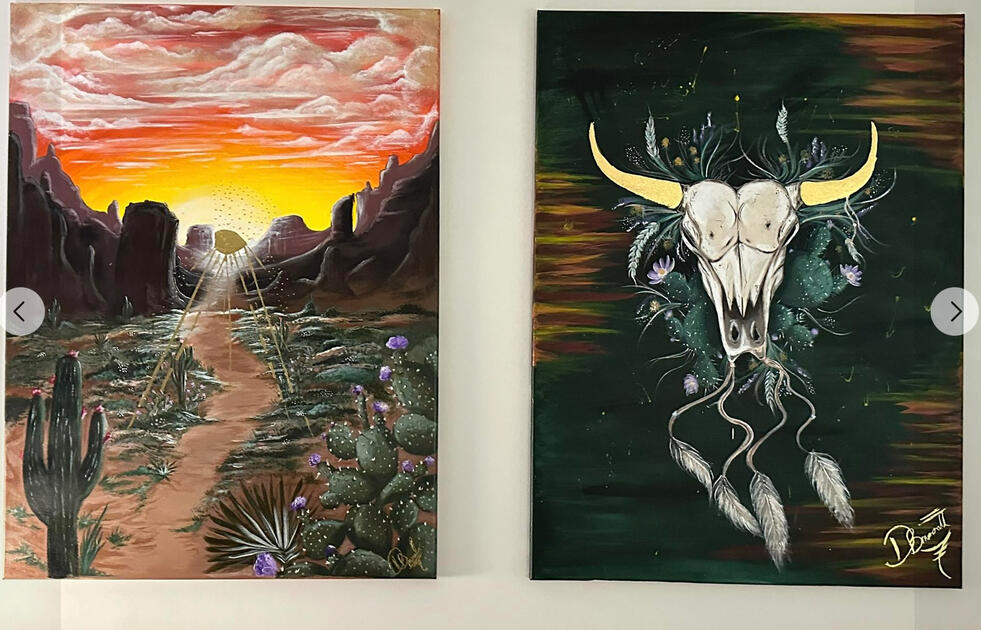 Custom canvas painting