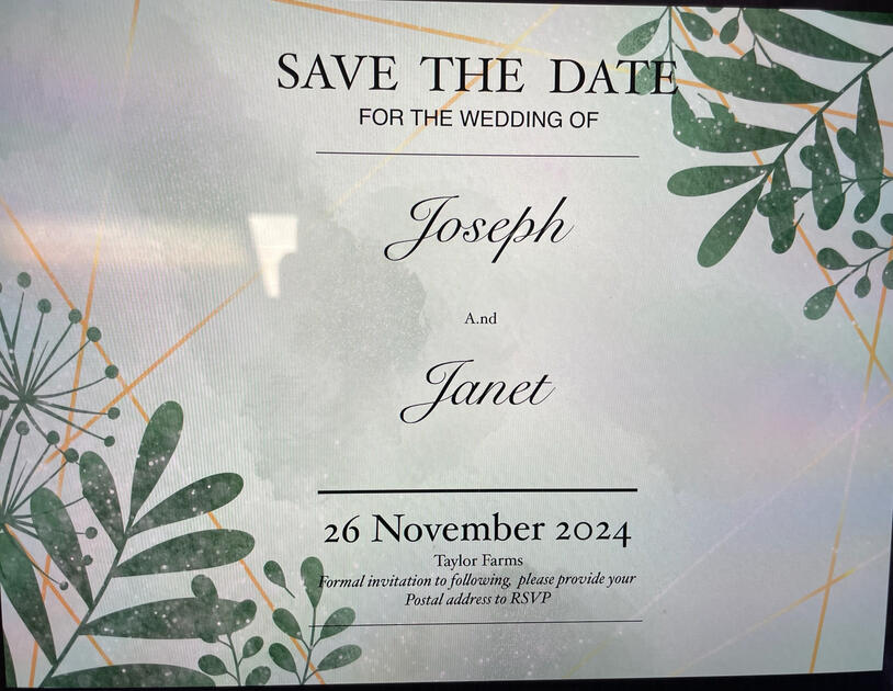 Custom digital invitation