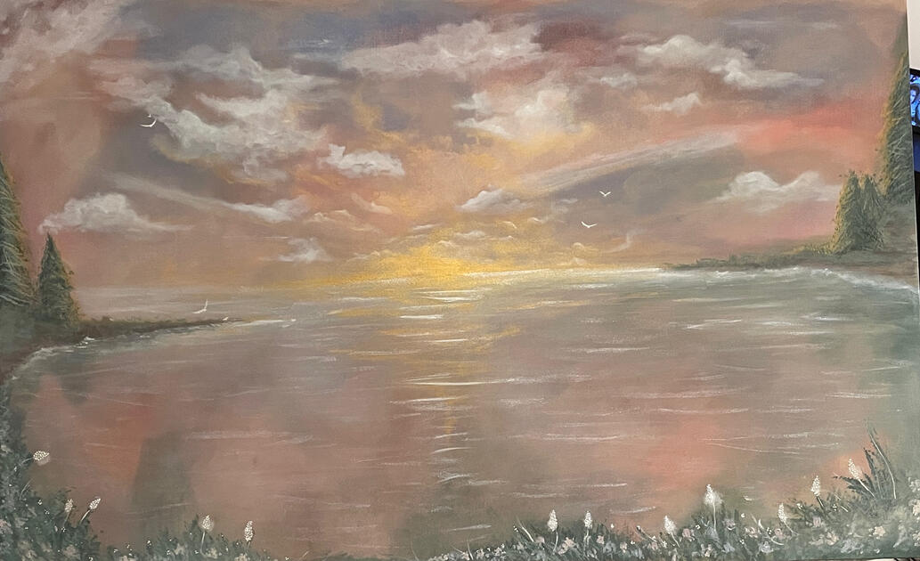 Custom landscape canvas painting